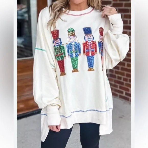 Fantastic Fawn nutcracker sequin top size medium - Picture 1 of 9